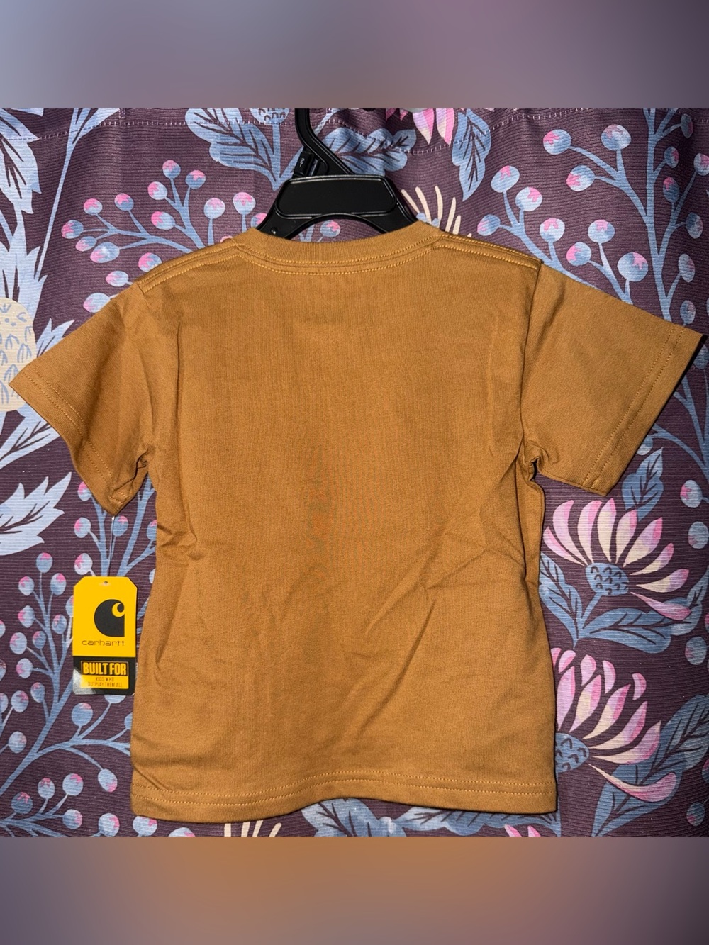 Carhartt Kids Short Sleeve Pocket Tee in Carhartt Brown - Picture 2 of 4